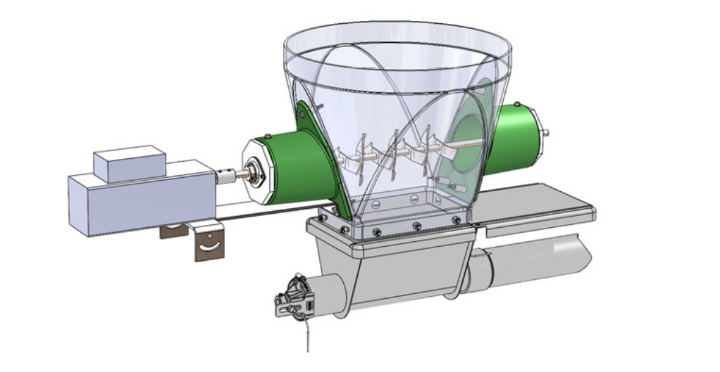 Featuring no  hammers or high-frequency vibrations, Flow Pro uses a gently-rotating agitator in a bin’s upper boot or plastic transition to  ensure continuous feed flow to  animals.