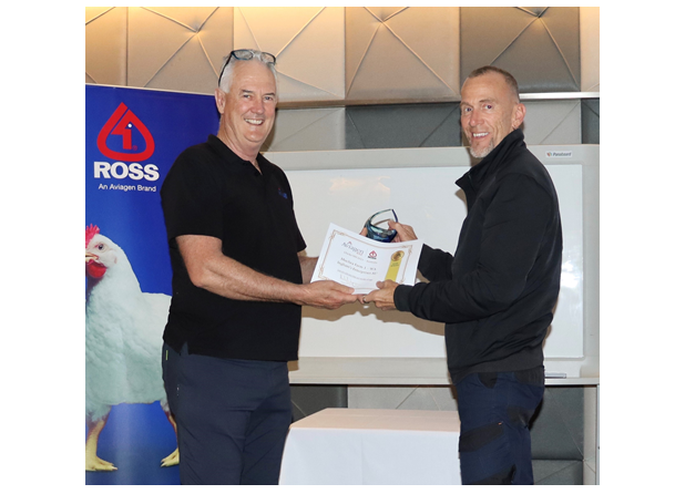 L to R: Michael Leahy, Managing Director, Aviagen ANZ; Greg Evans, Farming Operations Manager, Inghams Enterprises WA