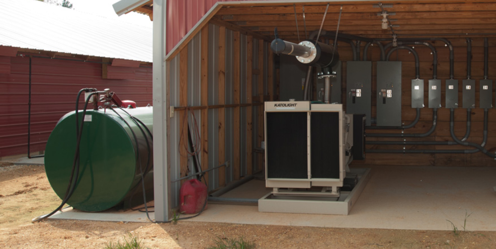 After generator startup, the farm manager should verify the amount of fuel in the supply tank.