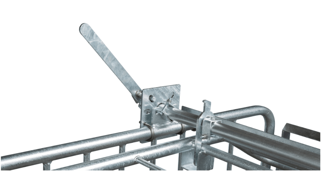 Robust locking system will lock up to 25 stalls with a single lever.