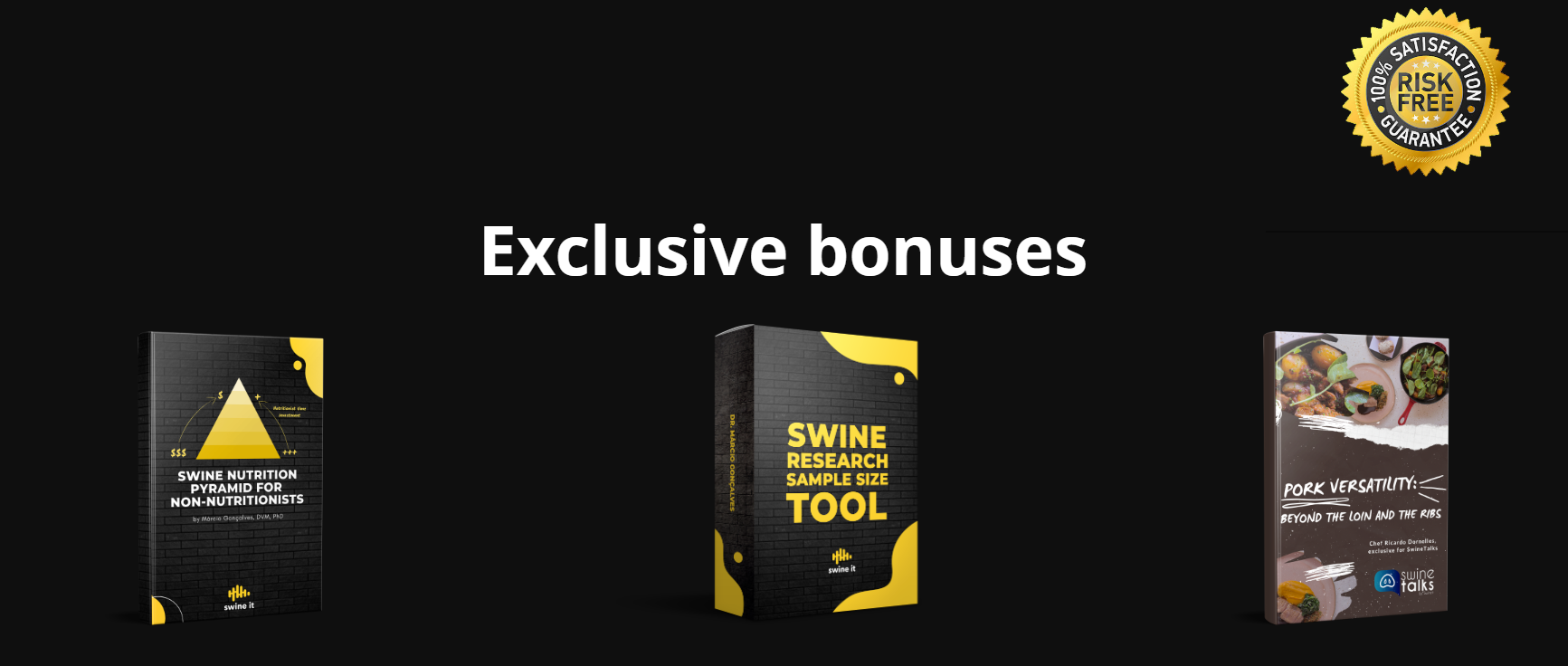 three e-books available with the offer
