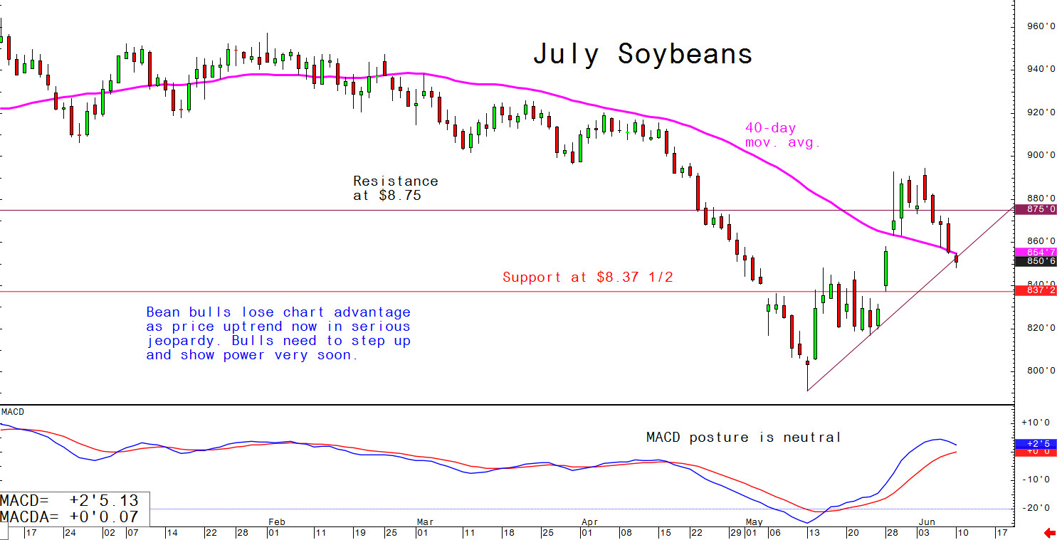 July soybeans