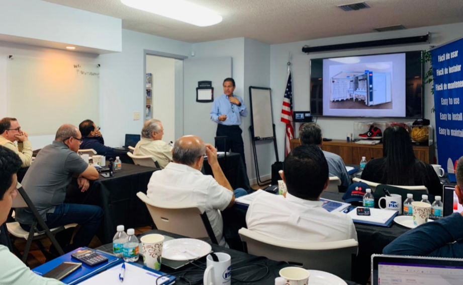 man giving a presentation to a room