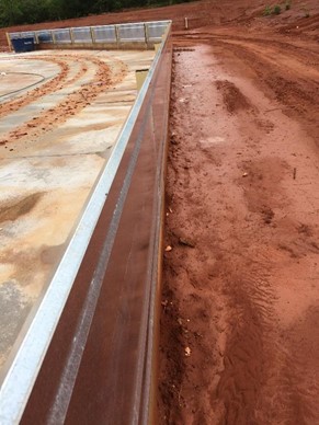A perimeter fence should consist of a metal sheet that is at least 40 centimeters vertical with a 20-centimeter horizontal lip on top and a 3-meter vegetation-free perimeter around the fence.