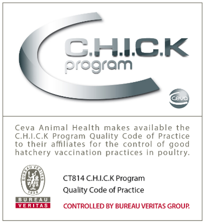 Fig.3. C.H.I.C.K program, a hatchery vaccination service quality recognized by Bureau Veritas since 2016